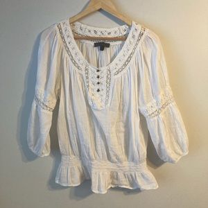 White peasant blouse. Size large.